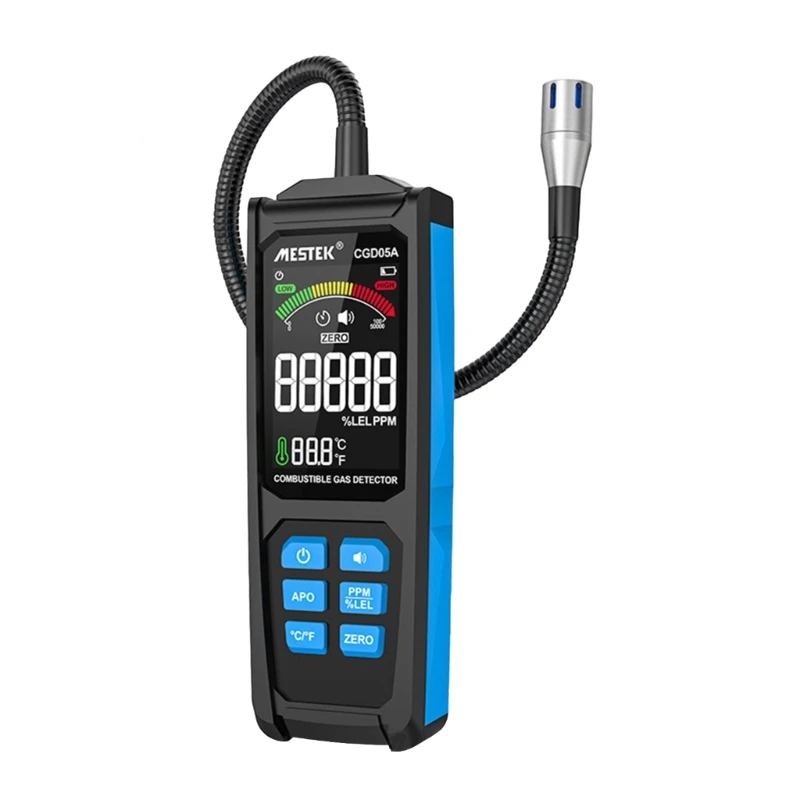 

Leak Meter Color Display Combustible Gas Propane Methane Sensors Sniffers Natural Gas Tester & Temperature Detection