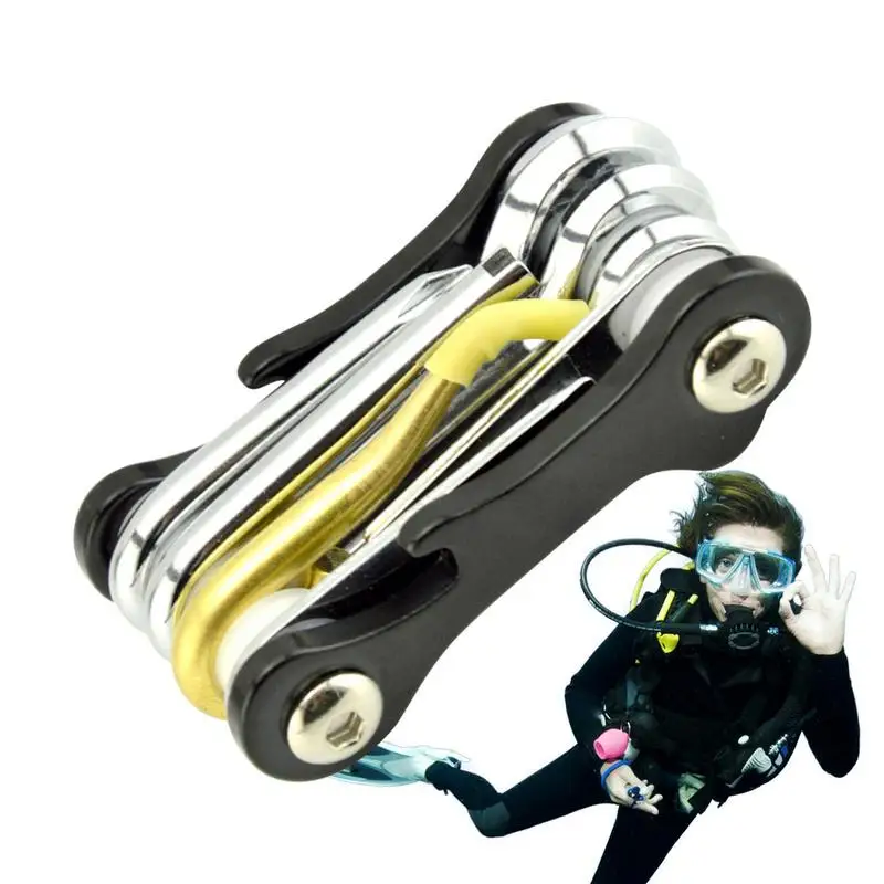 Scuba Diving Repair Kit 8 In 1 Multifunctional Dive Tool Scuba Tool Pack Professional Diver Key Wrenches And Screwdriver Multi
Scuba Diving Repair Kit 8 In 1 Multifunctional Dive Tool Scuba Tool Pack Professional Diver Key Wrenches And Screwdriver Multi