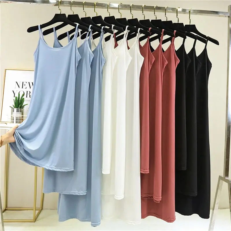 Sleeveless Ice Silk Dress for Women - Solid Color Short/Medium/Long Sun Dress/Slip Dress/Loose Maxi Dress
Sleeveless Ice Silk Dress for Women - Solid Color Short/Medium/Long Sun Dress/Slip Dress/Loose Maxi Dress