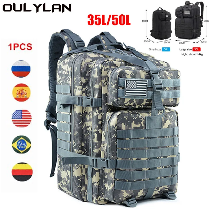 OULYLAN Tactical Backpack 30L/50L Outdoor Knapsack Camping Hunting Backpacks Nylon Waterproof Military Rucksack Fishing Bag
OULYLAN Tactical Backpack 30L/50L Outdoor Knapsack Camping Hunting Backpacks Nylon Waterproof Military Rucksack Fishing Bag