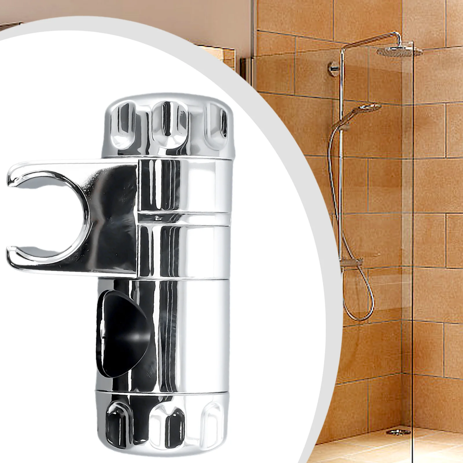 Aperture 25mm Shower Head Holder Chrome Shower Holder Slider Universal Bracket 1* 103*65*40mm ABS + Electroplating Adjustable
Aperture 25mm Shower Head Holder Chrome Shower Holder Slider Universal Bracket 1* 103*65*40mm ABS + Electroplating Adjustable