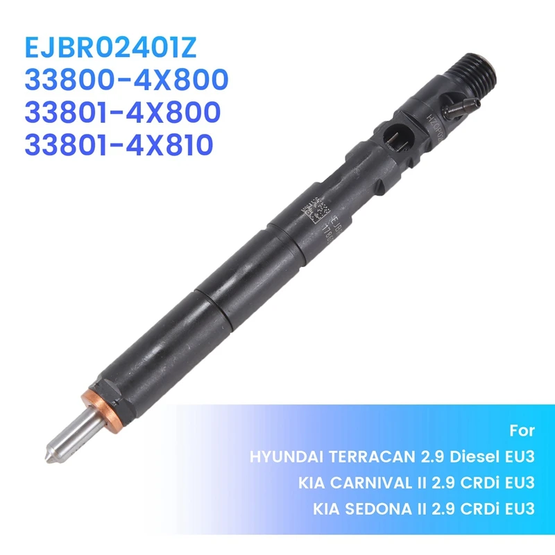 Новый Дизельный топливный инжектор EJBR02401Z 33800-4X800 в сборе для Hyundai townan KIA Carnival Sedona 2,9 Crdi 163PS кВт запчасти
Новый Дизельный топливный инжектор EJBR02401Z 33800-4X800 в сборе для Hyundai townan KIA Carnival Sedona 2,9 Crdi 163PS кВт запчасти