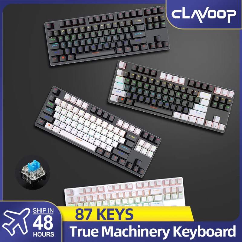 

87 Keys Wired Mechanical Keyboard Colorful Backlight hot swap 75% Gaming Mechanical Keyboards For Gaming Laptop Desktop PC