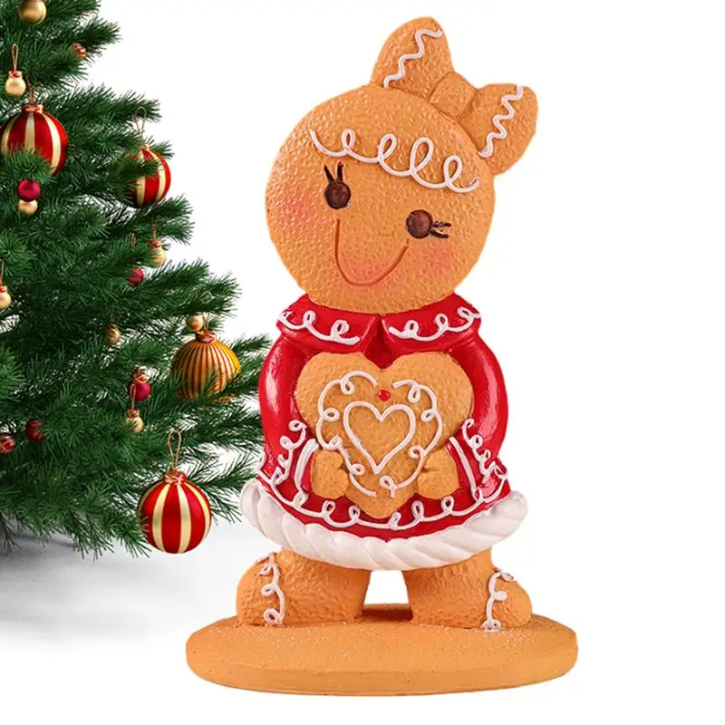 Cartoon Cute Christmas Gingerbread Man Resin Figurine Table Decor Vintage Christmas Party Decorations 
Cartoon Cute Christmas Gingerbread Man Resin Figurine Table Decor Vintage Christmas Party Decorations