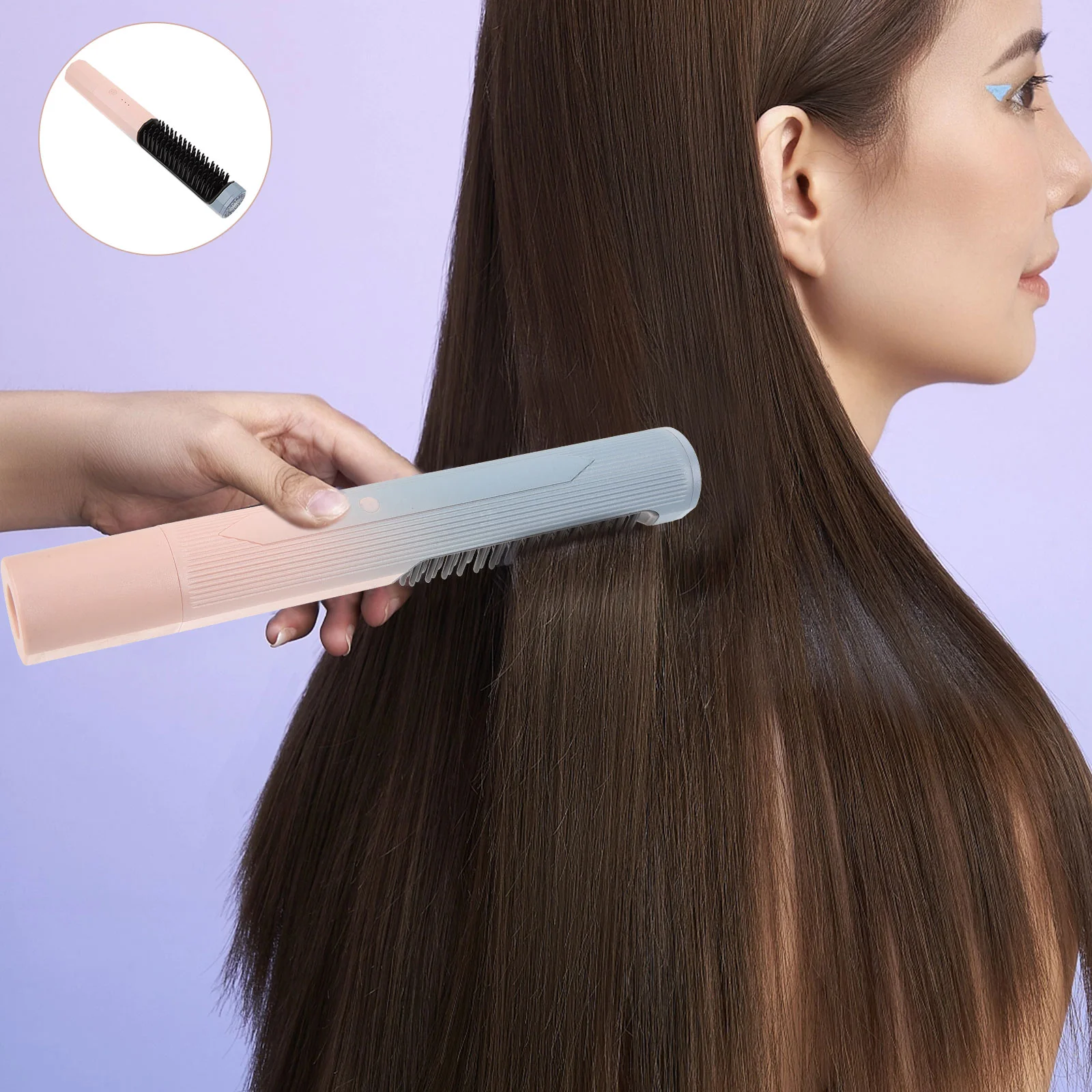 Cordless Hair Straightener Straightening Hot Brush Comb Combs USB Nylon Travel Heated
Cordless Hair Straightener Straightening Hot Brush Comb Combs USB Nylon Travel Heated