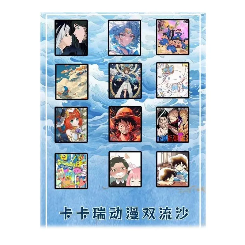 

Wholesales Mixed Animation Quicksand Collection Cards One Piece Jjk Demon Spy Family Goddess Big Card Playing Acg Cards