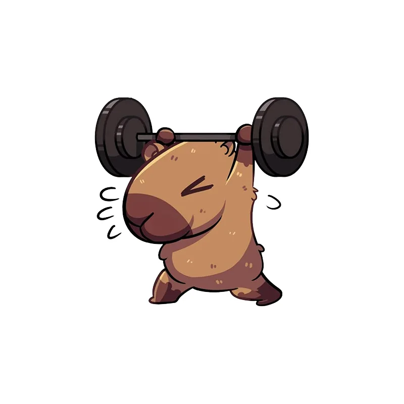 Funny Cute Little Capybara Working Out Vinyl Sticker Decal For Car Bumper Truck Van SUV Window Wall Boat Stickers
Funny Cute Little Capybara Working Out Vinyl Sticker Decal For Car Bumper Truck Van SUV Window Wall Boat Stickers