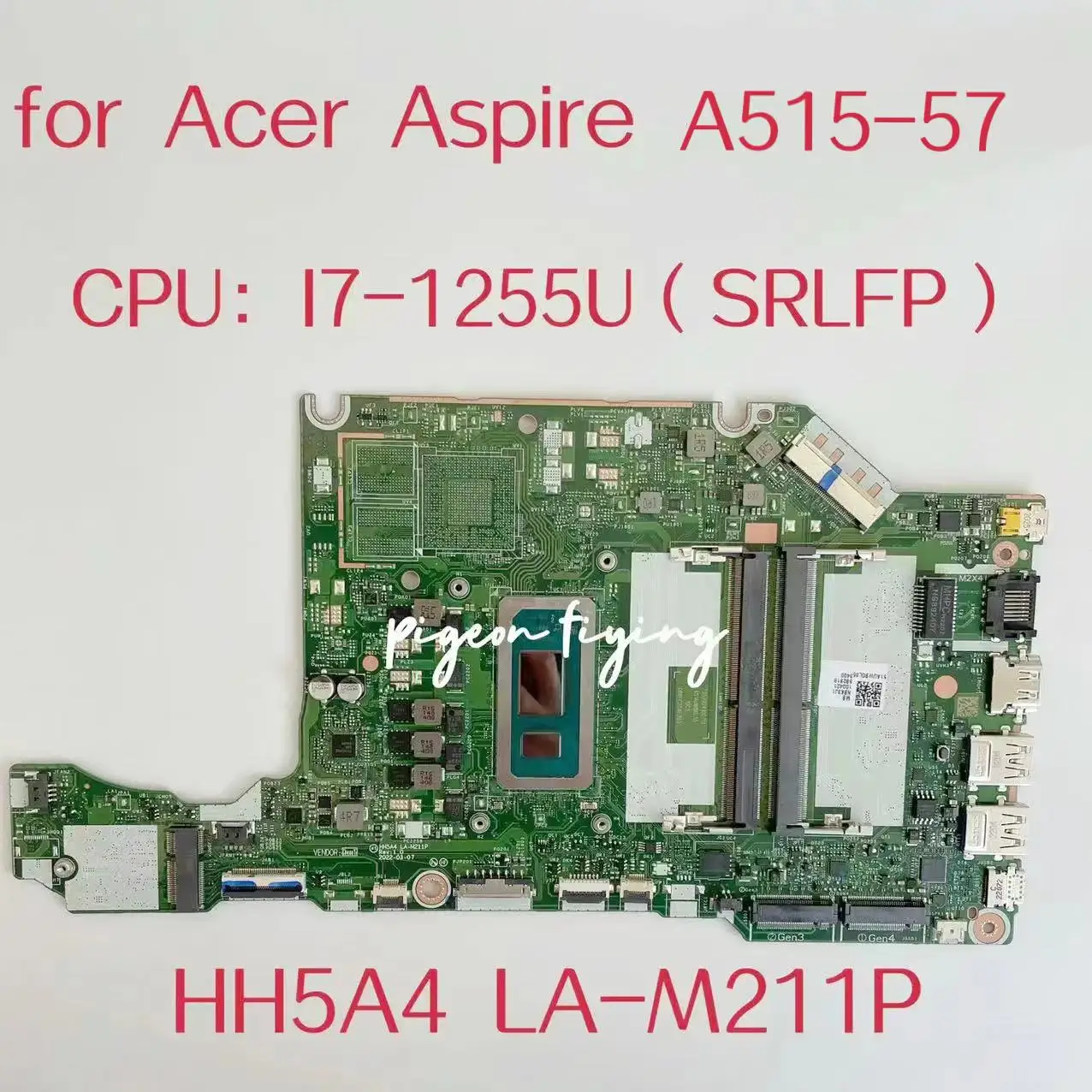 

HH5A4 LA-M211P Mainboard for Acer Aspire A515-57 Laptop Motherboard CPU:I7-1225U SRLFP DDR4 100% Test OK