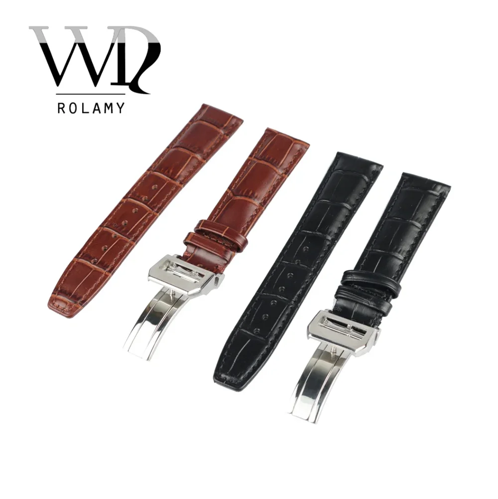 Rolamy 20 22mm High Quality Real Calf Leather Black Brown Wrist Watch Band Strap With Silver Brushed Clasp For IWC Seiko
Rolamy 20 22mm High Quality Real Calf Leather Black Brown Wrist Watch Band Strap With Silver Brushed Clasp For IWC Seiko