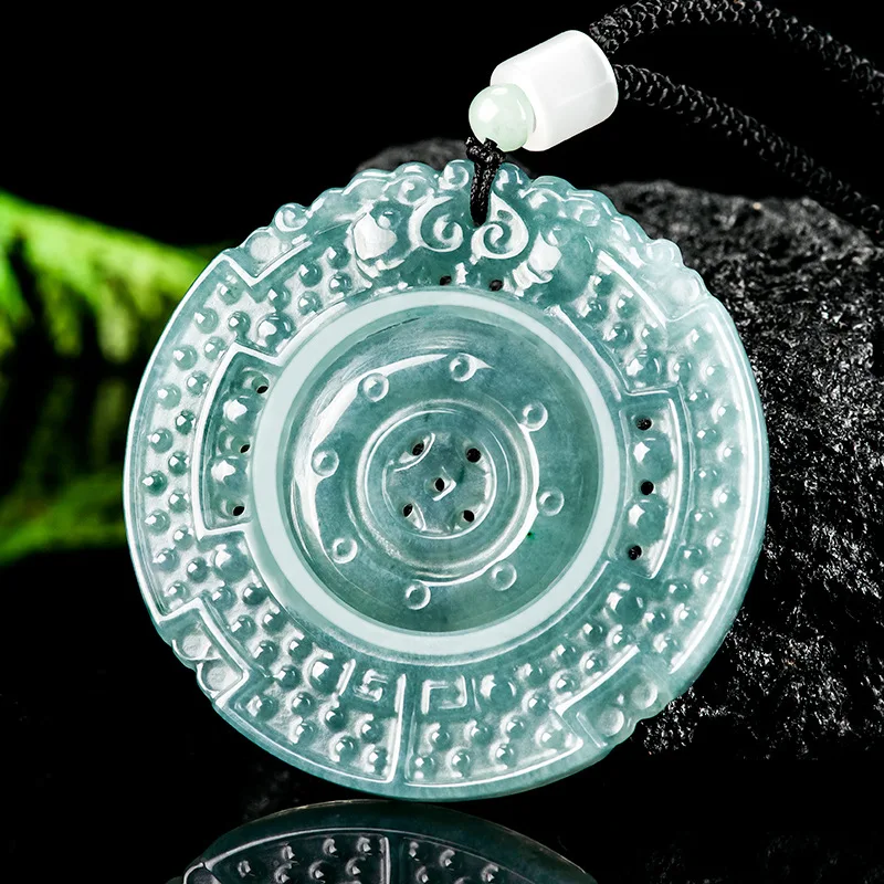 Natural A-grade Jadeite Blue Water Antique Style Fortune Telling Jade Pendant Transportation High-end Men's CharmWomen's Jewelry
Natural A-grade Jadeite Blue Water Antique Style Fortune Telling Jade Pendant Transportation High-end Men's CharmWomen's Jewelry