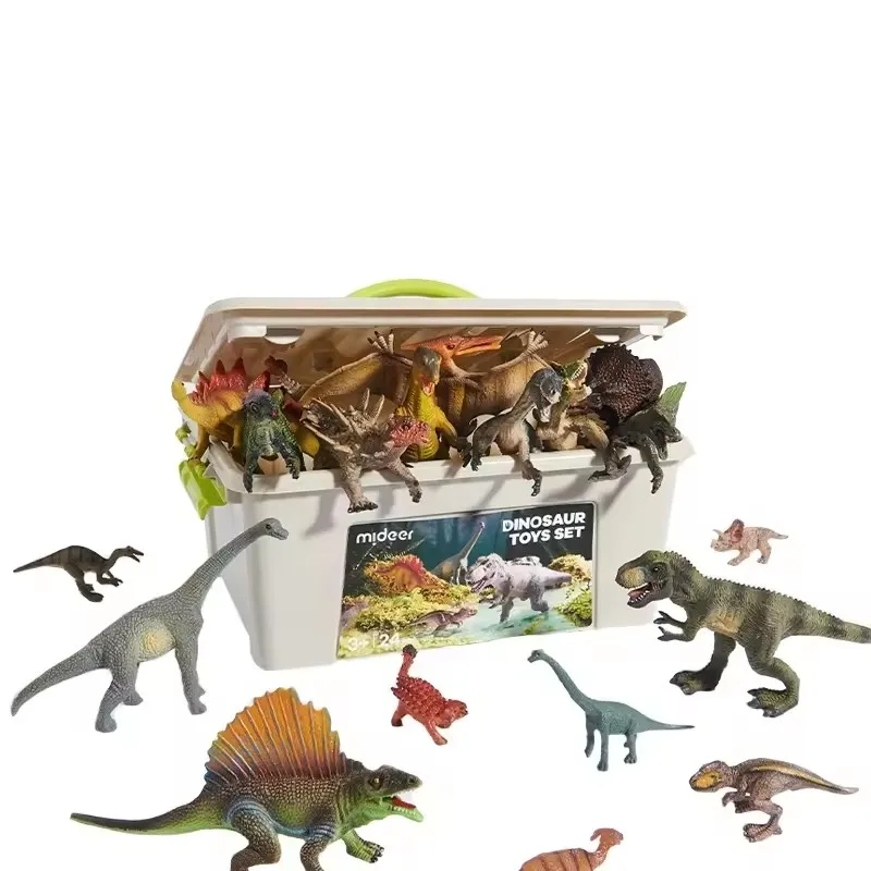 

Mideer Dinosaur Toys Set 24 Pcs Jurassic Simulation Animal Model Tyrannosaurus Rex Pterosaur Toy Gift For Children Kids 3Y+