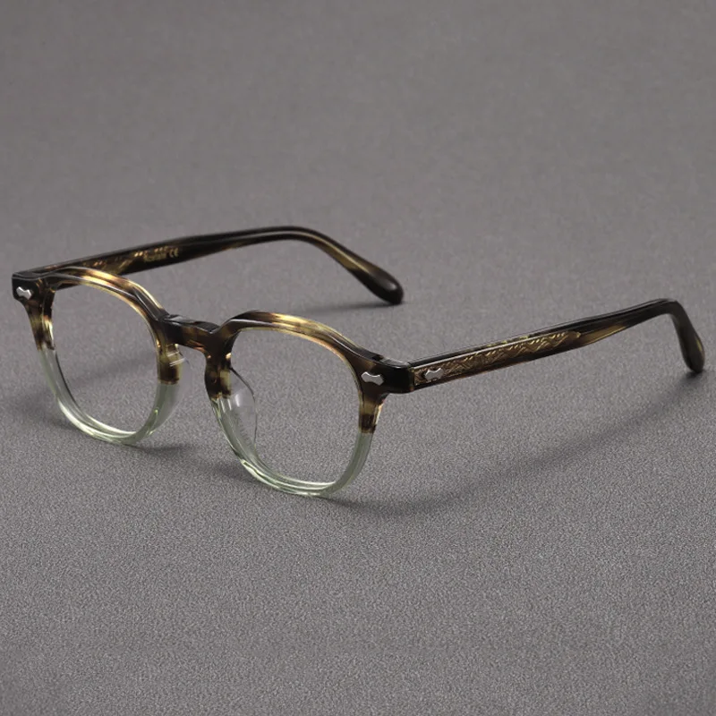 

Optical Eyeglasses For Men Women Retro Designer TVR 514 Fashion Round Acetate Fiberglass Frames European and American Style