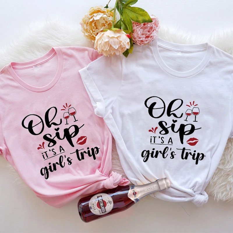 Женские топы Oh Sip It's A Girls Trip, модная летняя футболка, женская одежда, женские футболки с коротким рукавом 90-х годов, топы для женщин 2023
Женские топы Oh Sip It's A Girls Trip, модная летняя футболка, женская одежда, женские футболки с коротким рукавом 90-х годов, топы для женщин 2023