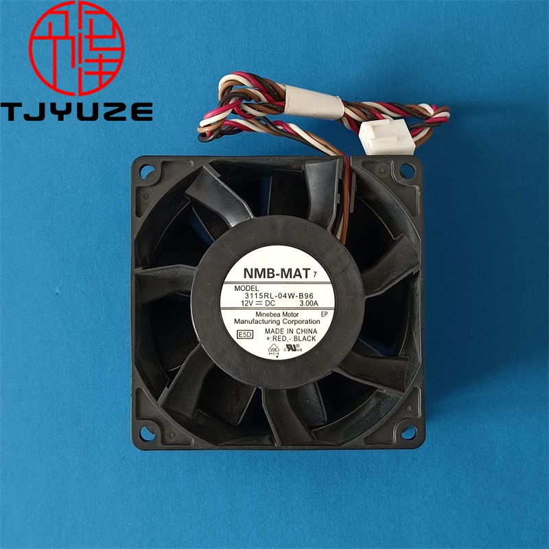 For NMB-MAT 3115RL-04W-B96 Two Ball Bearin Server Cooling Fan 12V 3A With 4PIN Minebea Motor 80*80*38MM
For NMB-MAT 3115RL-04W-B96 Two Ball Bearin Server Cooling Fan 12V 3A With 4PIN Minebea Motor 80*80*38MM