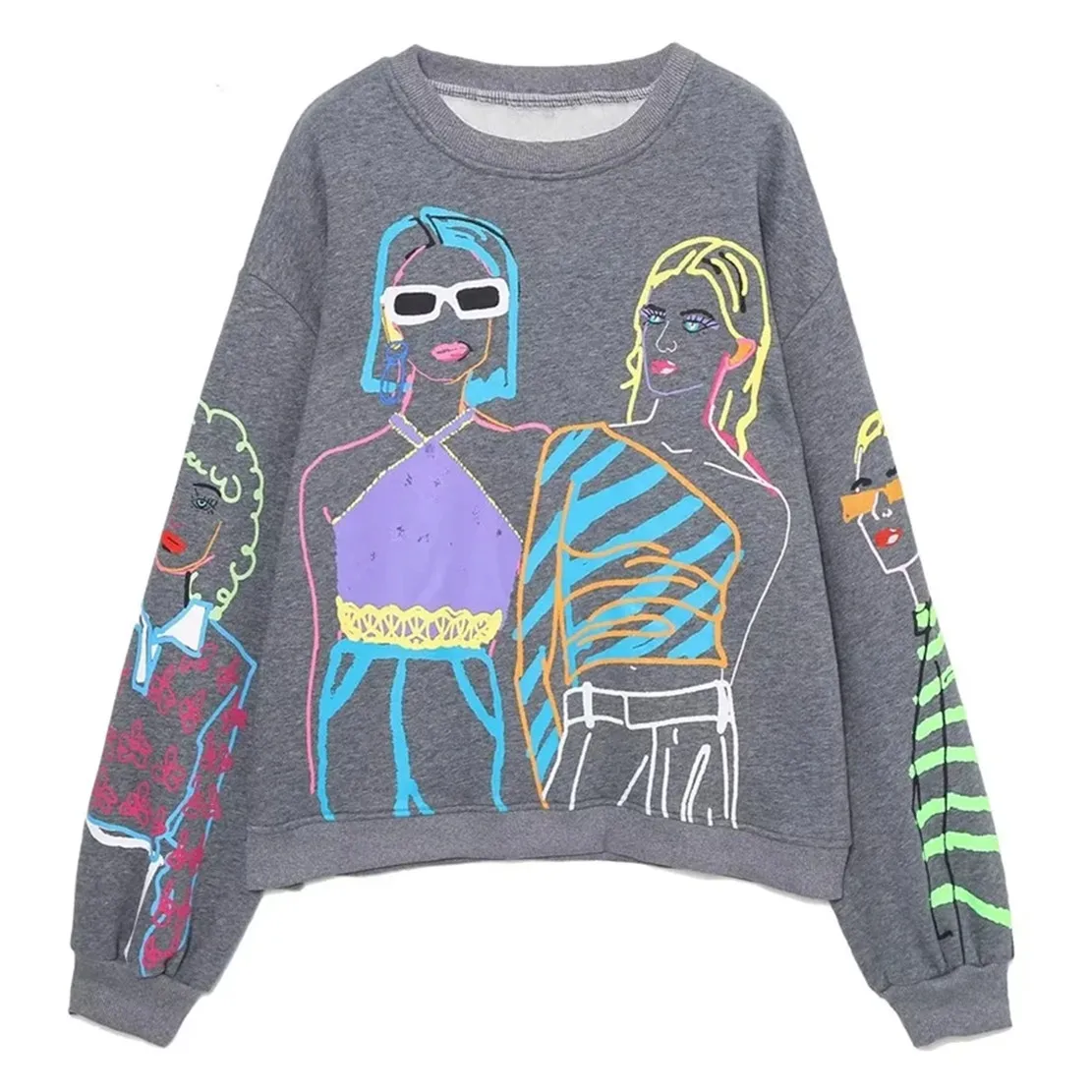 Jenny&Dave 2023 High Street Vintage Fashion Girls Print O-neck Pullovers Plush Winter Sweatshirts Women Tops
Jenny&Dave 2023 High Street Vintage Fashion Girls Print O-neck Pullovers Plush Winter Sweatshirts Women Tops