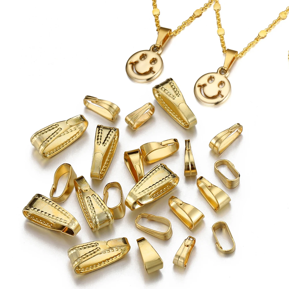 50/100pcs Stainless Steel Pendant Clip Clasp Buckle Charm Connectors Clip Pinch Bail Clasp for Necklace DIY Jewelry Wholesale
50/100pcs Stainless Steel Pendant Clip Clasp Buckle Charm Connectors Clip Pinch Bail Clasp for Necklace DIY Jewelry Wholesale