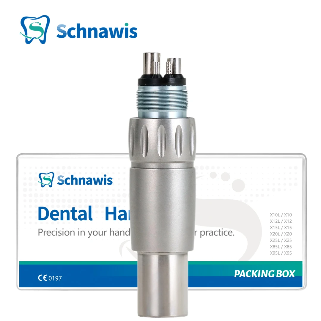 

Schnawis Dental Fiber Optic Quick Coupling LED Turbine Connector Dentistry Inner Water Air Motor Slow Speed Handpiece Parts