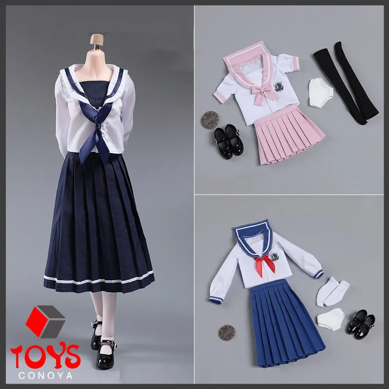 

CDtoys CD031 1/6 Scale School Uniform JK Skirt Female Sailor Suit Clothes Model Fit 12'' Soldier Action Figure Body Doll