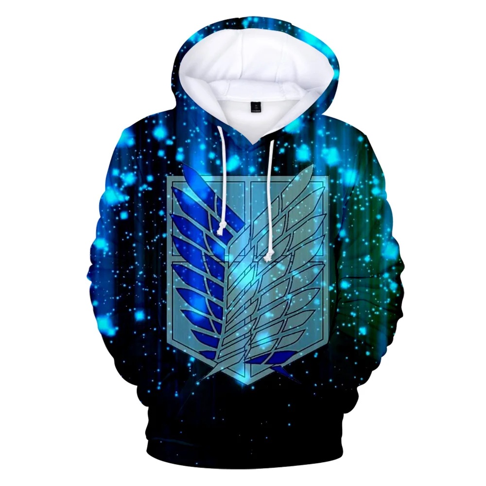 

Ataque em titan hoodie solto roupas masculinas anime japonês streetwear com capuz casual 3d hoodies moletom impressão casaco