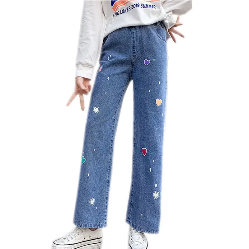 Cute Heart Pattern Jeans for Teen Girls Fashion Spring 2022 Korean New Arrival Children Clothes Hot Sale Baby Girls Denim Pants
Cute Heart Pattern Jeans for Teen Girls Fashion Spring 2022 Korean New Arrival Children Clothes Hot Sale Baby Girls Denim Pants