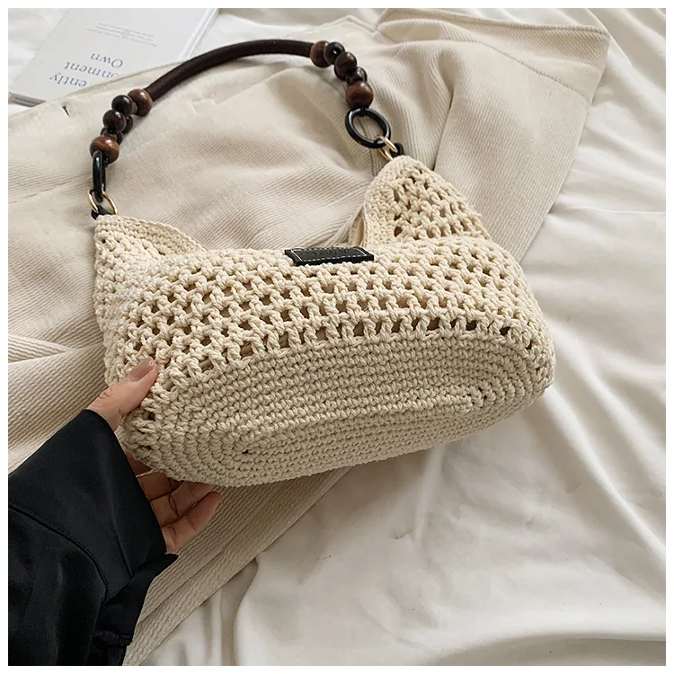 Summer Hollow Woven Tote Bag - Large Capacity 31 S6846cadfc836472b8b373c75d0f330eau