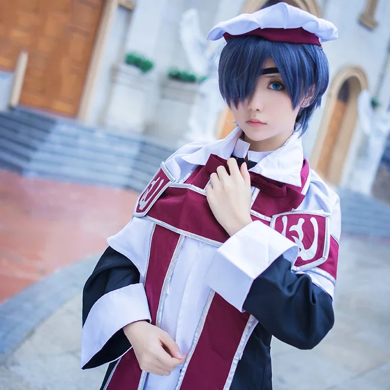 Anime Black Bulter Kuroshitsuji Ciel Phantomhive Church Uniform Outfit Halloween Cosplay Costume Formal Dress
Anime Black Bulter Kuroshitsuji Ciel Phantomhive Church Uniform Outfit Halloween Cosplay Costume Formal Dress