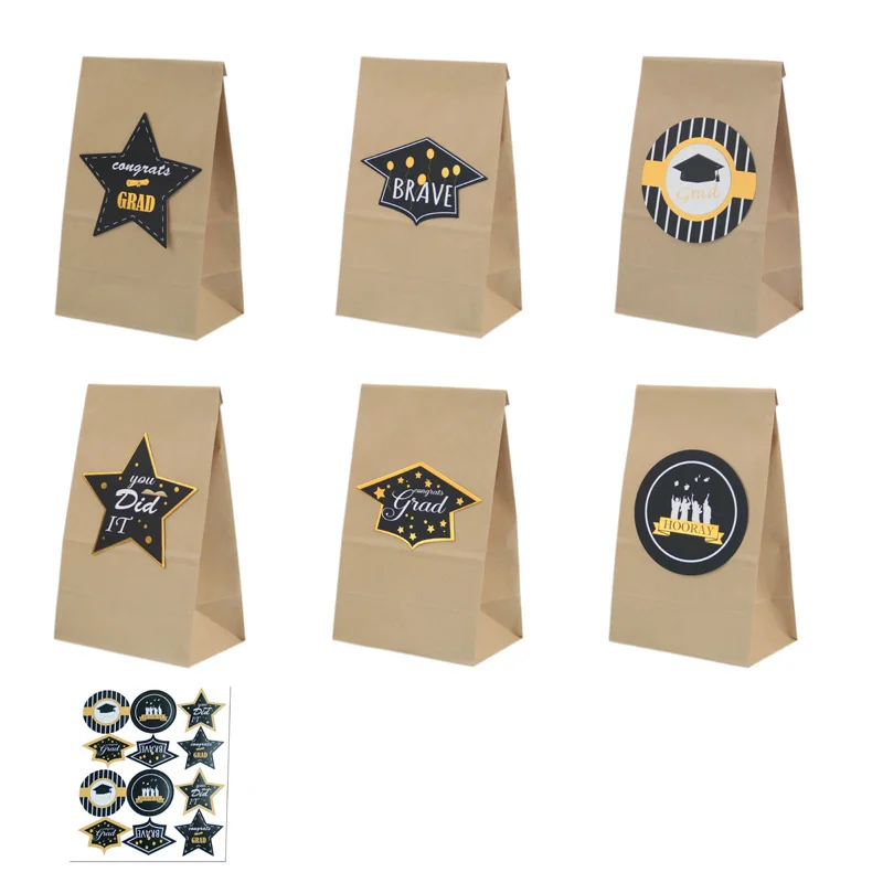 48Pcs Brown White Kraft Paper Bag With Stickers For Food Snacks Candies Sweets Cookies Graduation Party Gift Favor Packaging
48Pcs Brown White Kraft Paper Bag With Stickers For Food Snacks Candies Sweets Cookies Graduation Party Gift Favor Packaging