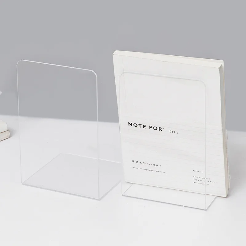 Clear Acrylic Bookends L-shaped Desk Organizer Desktop Book Holder School Stationery Office Accessories
Clear Acrylic Bookends L-shaped Desk Organizer Desktop Book Holder School Stationery Office Accessories