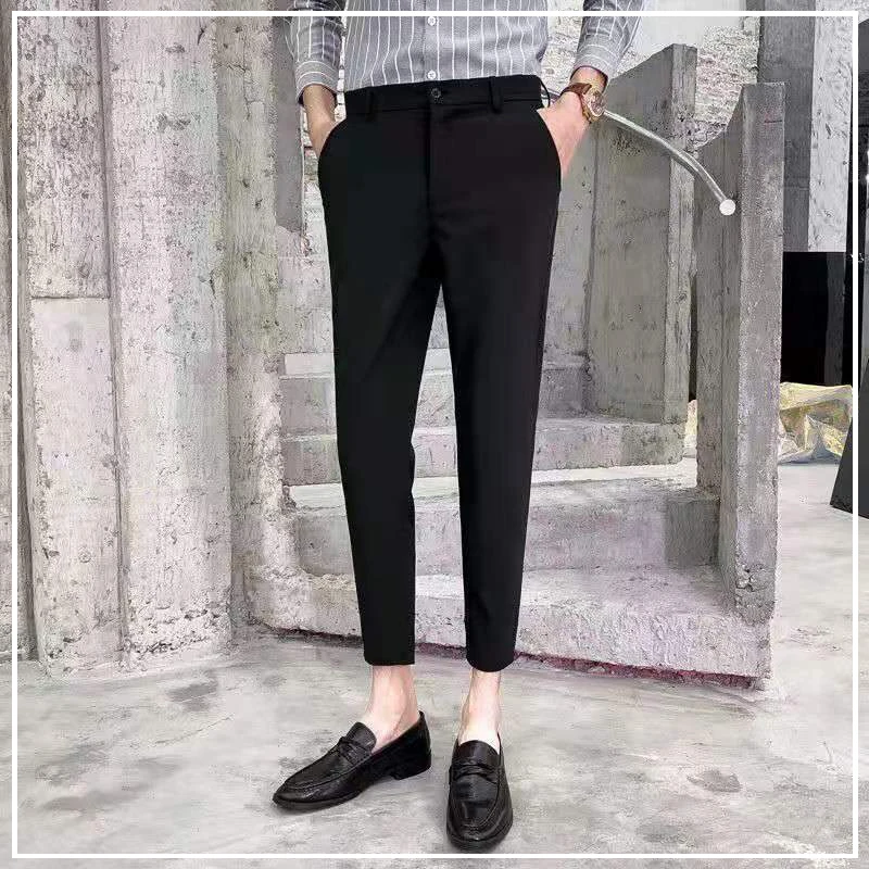 2024 New Spring and Summer Leisure Business Fashion High End Slim Fit Solid Color High Waist Button Pocket Small Foot Suit Pants
2024 New Spring and Summer Leisure Business Fashion High End Slim Fit Solid Color High Waist Button Pocket Small Foot Suit Pants