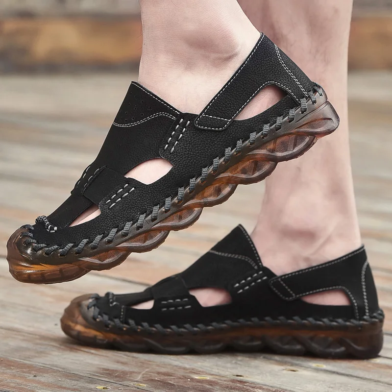 2022 New Beach Summer Men Sandals Genuine Leather Men Casual Shoes Classic Lightweight Roman Sandal Outdoor Fashion Men Slippers
2022 New Beach Summer Men Sandals Genuine Leather Men Casual Shoes Classic Lightweight Roman Sandal Outdoor Fashion Men Slippers