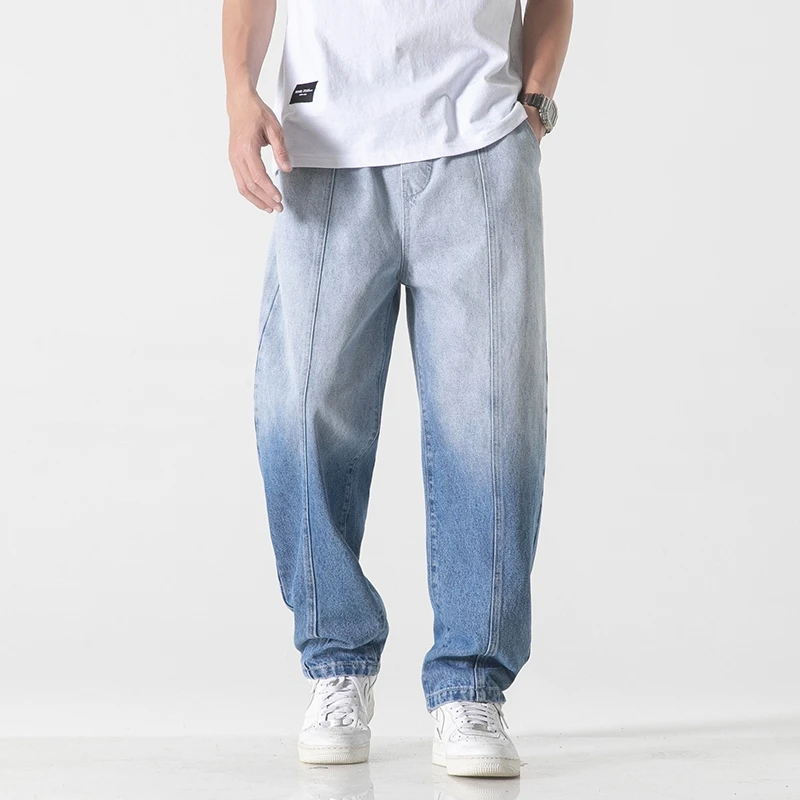 Hybskr American Gradient Jeans Men's Loose Trendy High Street Straight Workwear Harajuku Large Size Wide Leg Cowboys Trousers
Hybskr American Gradient Jeans Men's Loose Trendy High Street Straight Workwear Harajuku Large Size Wide Leg Cowboys Trousers