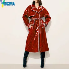 YICIYA Long Waterproof Black Patent Leather Trench Coat For Women 2022 Double Breasted Iridescent Oversized Bombers Leather Coat
YICIYA Long Waterproof Black Patent Leather Trench Coat For Women 2022 Double Breasted Iridescent Oversized Bombers Leather Coat