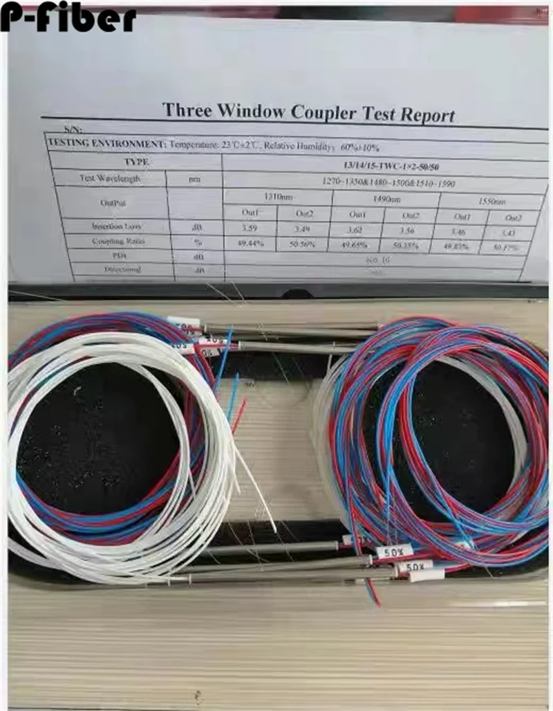 

1x2 MINI FBT fiber splitter steel tube 20pcs without connector 95:5 90:10 50:50 20:80 15:85 35:65 1:99 1-in-2 fusion cable 1*2