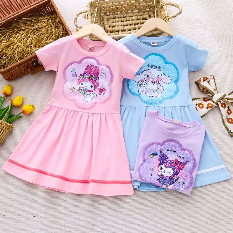 Женское платье Sanrioed Melody Kuromi Cinnamoroll с коротким рукавом, Милая юбка, Милая юбка, платья принцессы с рисунком
Женское платье Sanrioed Melody Kuromi Cinnamoroll с коротким рукавом, Милая юбка, Милая юбка, платья принцессы с рисунком