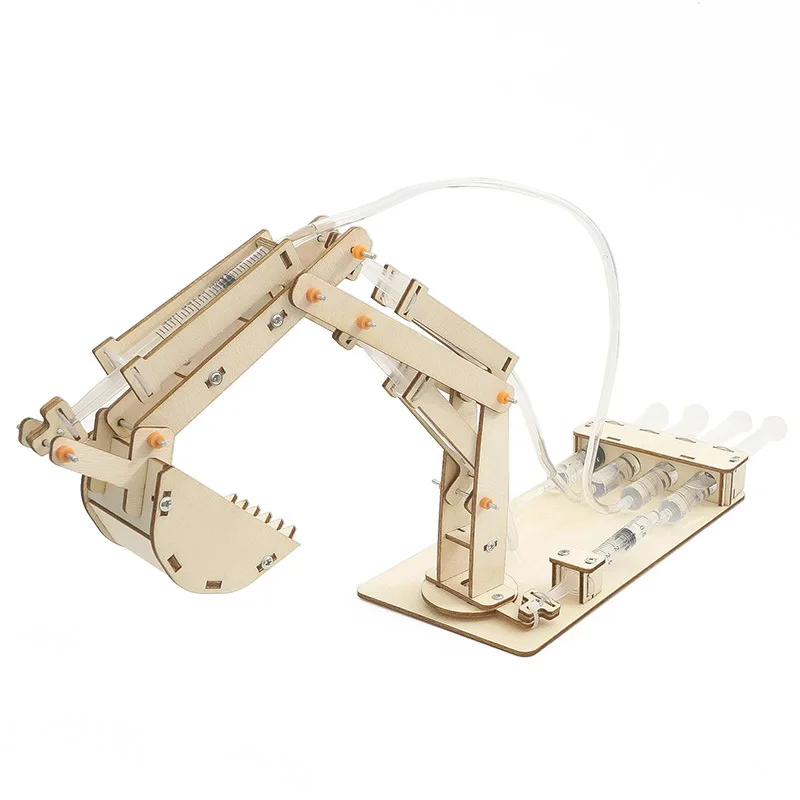 

Деревянная модель гидравлического экскаватора, детские научные эксперименты, технология, физика, набор кирпичей, Обучающие игрушки, подарок
