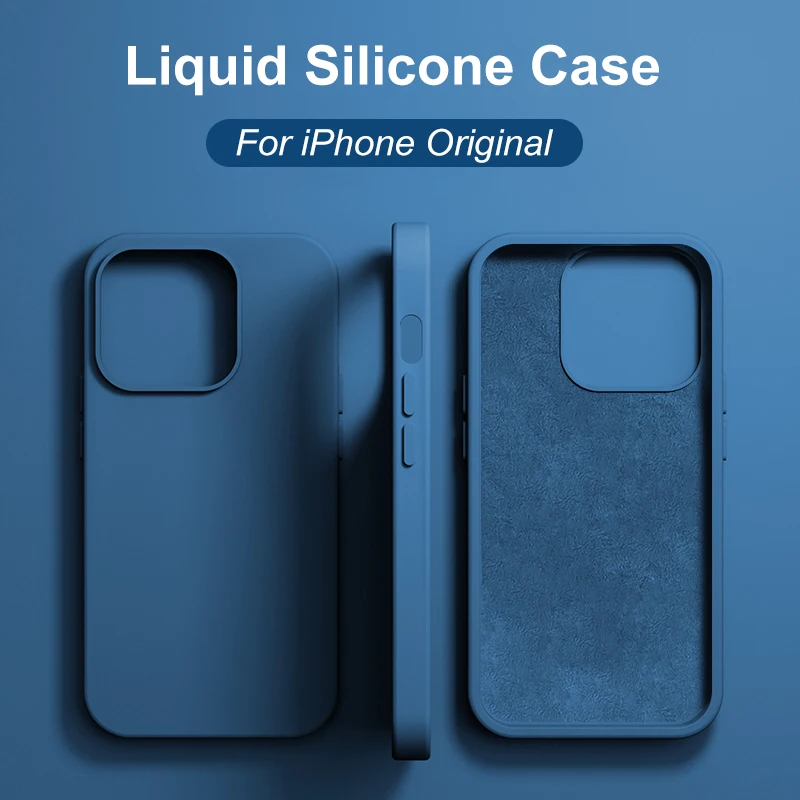 Original Liquid Silicone Case For iPhone 15 14 13 12 11 Pro Max Mini 7 8 6 6s Plus X XR XS Max Shockproof Soft Cover Accessories
Original Liquid Silicone Case For iPhone 15 14 13 12 11 Pro Max Mini 7 8 6 6s Plus X XR XS Max Shockproof Soft Cover Accessories