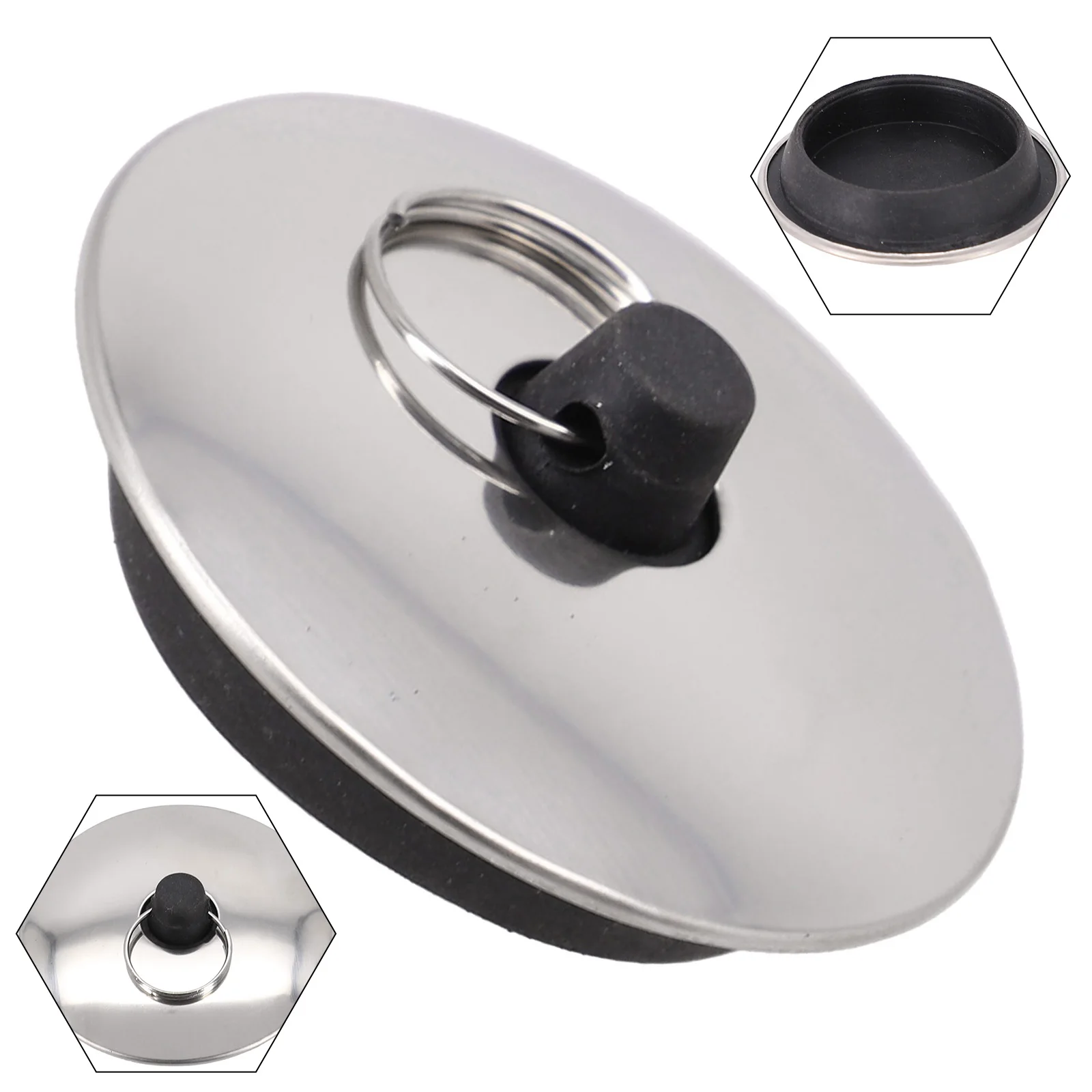 Drain Stopper Rubber Sink Plug Leakage-proof For Bathtub Kitchen Round Sink Water Stopper Washroom With Ring 1pcs
Drain Stopper Rubber Sink Plug Leakage-proof For Bathtub Kitchen Round Sink Water Stopper Washroom With Ring 1pcs