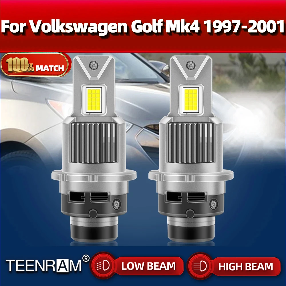

D2S Canbus Led Headlight Bulbs 60000LM 150W 1:1 Xenon Car Light 6000K CSP Chip For Volkswagen Golf Mk4 1997 1998 1999 2000 2001