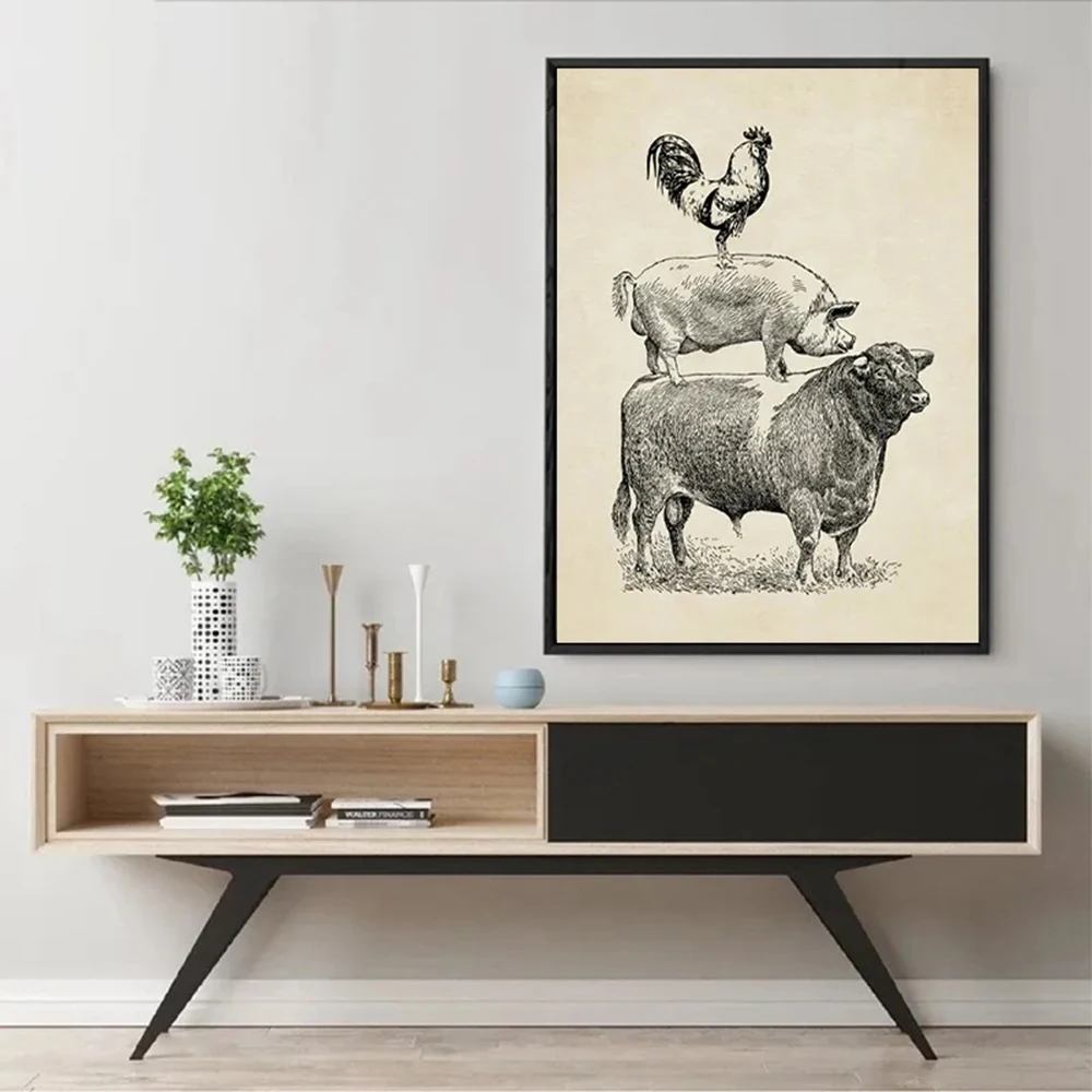 Farm Poultry Cow Pig Chicken Vintage Poster Kitchen Decor French Country Farmhouse Retro Wall Art Picture Canvas Painting Prints
Farm Poultry Cow Pig Chicken Vintage Poster Kitchen Decor French Country Farmhouse Retro Wall Art Picture Canvas Painting Prints