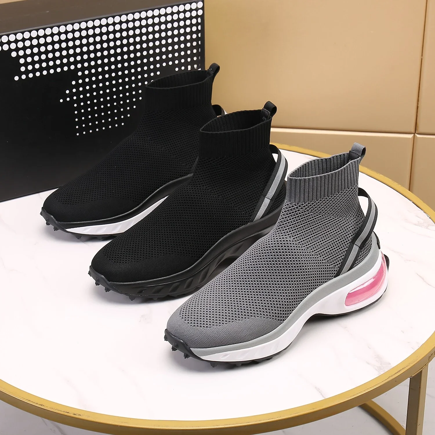 

2023 Italy ICON Brand Men's Slip-on Mesh Casual Highstreet Sneakers Men DSQ2 Design Hombre Tenis Masculino High Shoes 38-45