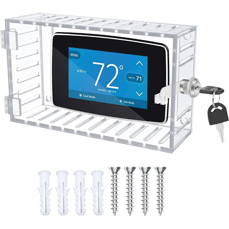 Универсальный блок блокировки термостата с ключом, Прозрачный большой фотоэлемент для термостата на стене, фотоэлемент подходит для термостатов
Универсальный блок блокировки термостата с ключом, Прозрачный большой фотоэлемент для термостата на стене, фотоэлемент подходит для термостатов