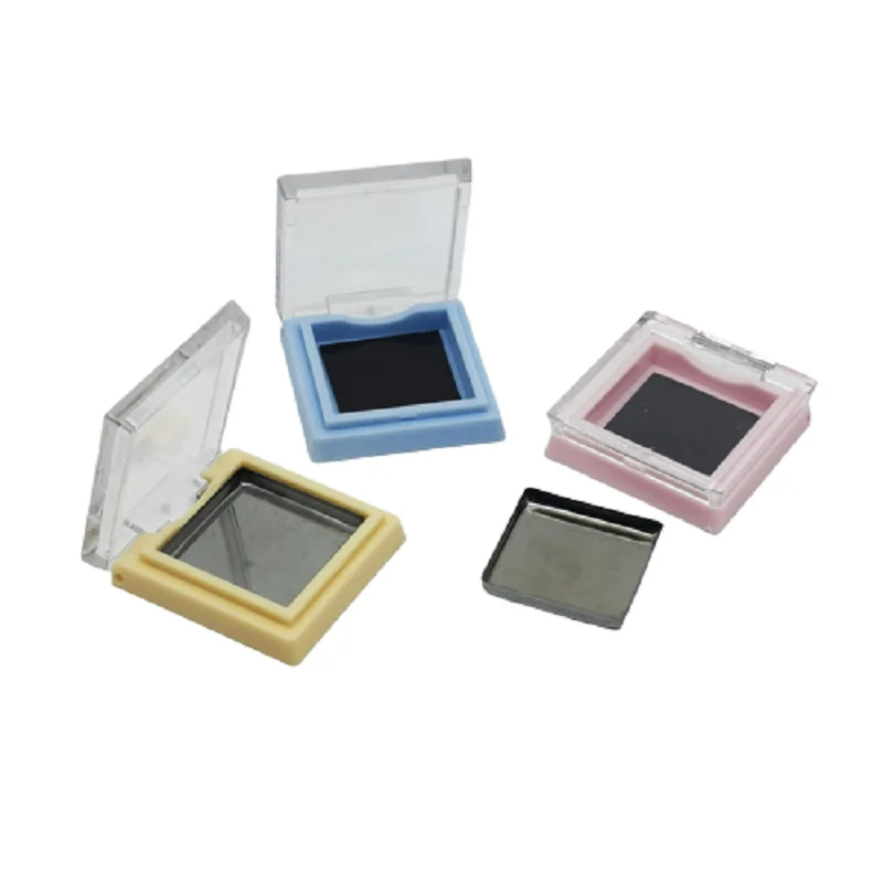 Empty Plastic Square Eye Shadow Case Magnetic Pan Clear Blue Pink Yellow Cosmetic Makeup Blush Powder Refillable Palette 50pcs
Empty Plastic Square Eye Shadow Case Magnetic Pan Clear Blue Pink Yellow Cosmetic Makeup Blush Powder Refillable Palette 50pcs