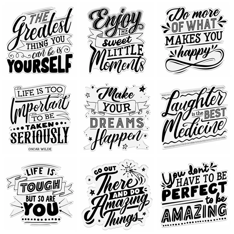 Enjoy Make Your Happy Amazing Sentence Letter Words Clear Silicone Stamps Clear Stamp Decorate Cards Embossing Paper Craft New
Enjoy Make Your Happy Amazing Sentence Letter Words Clear Silicone Stamps Clear Stamp Decorate Cards Embossing Paper Craft New