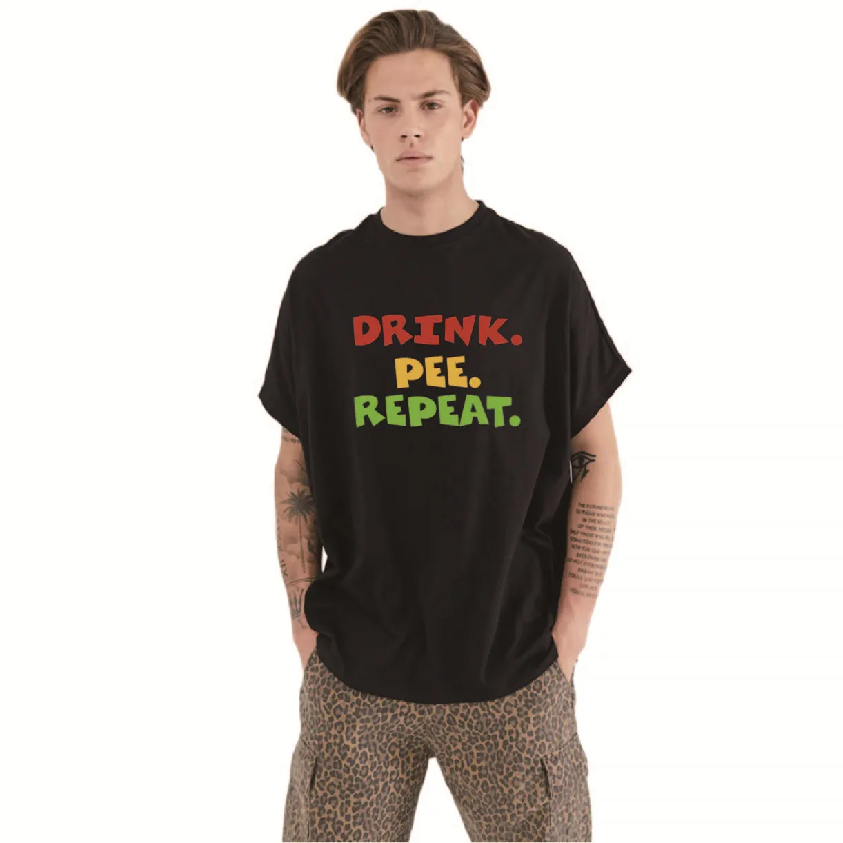 Летняя хлопковая Оригинальная футболка с надписью Drink. Мочи. Повторяющиеся футболки унисекс
Летняя хлопковая Оригинальная футболка с надписью Drink. Мочи. Повторяющиеся футболки унисекс