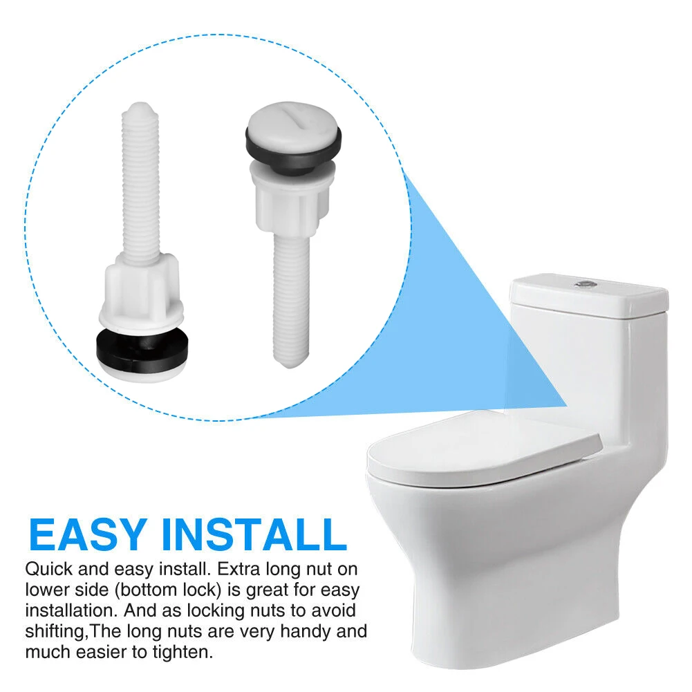 Washers Toilet Seat Bolts 2 X Bolt's Length: 80mm Thread Diameter: 10mm High Quality Quality Is Guaranteed Brand New
Washers Toilet Seat Bolts 2 X Bolt's Length: 80mm Thread Diameter: 10mm High Quality Quality Is Guaranteed Brand New