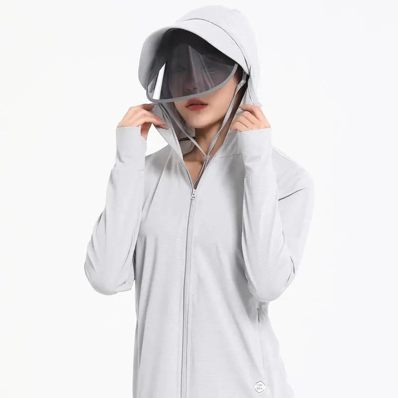 New Detachable brim couple UPF 50+Unisex Polyester Spandex ice Silk Coat sun protection clothing Outdoor Fishing Hiking Jackets
New Detachable brim couple UPF 50+Unisex Polyester Spandex ice Silk Coat sun protection clothing Outdoor Fishing Hiking Jackets