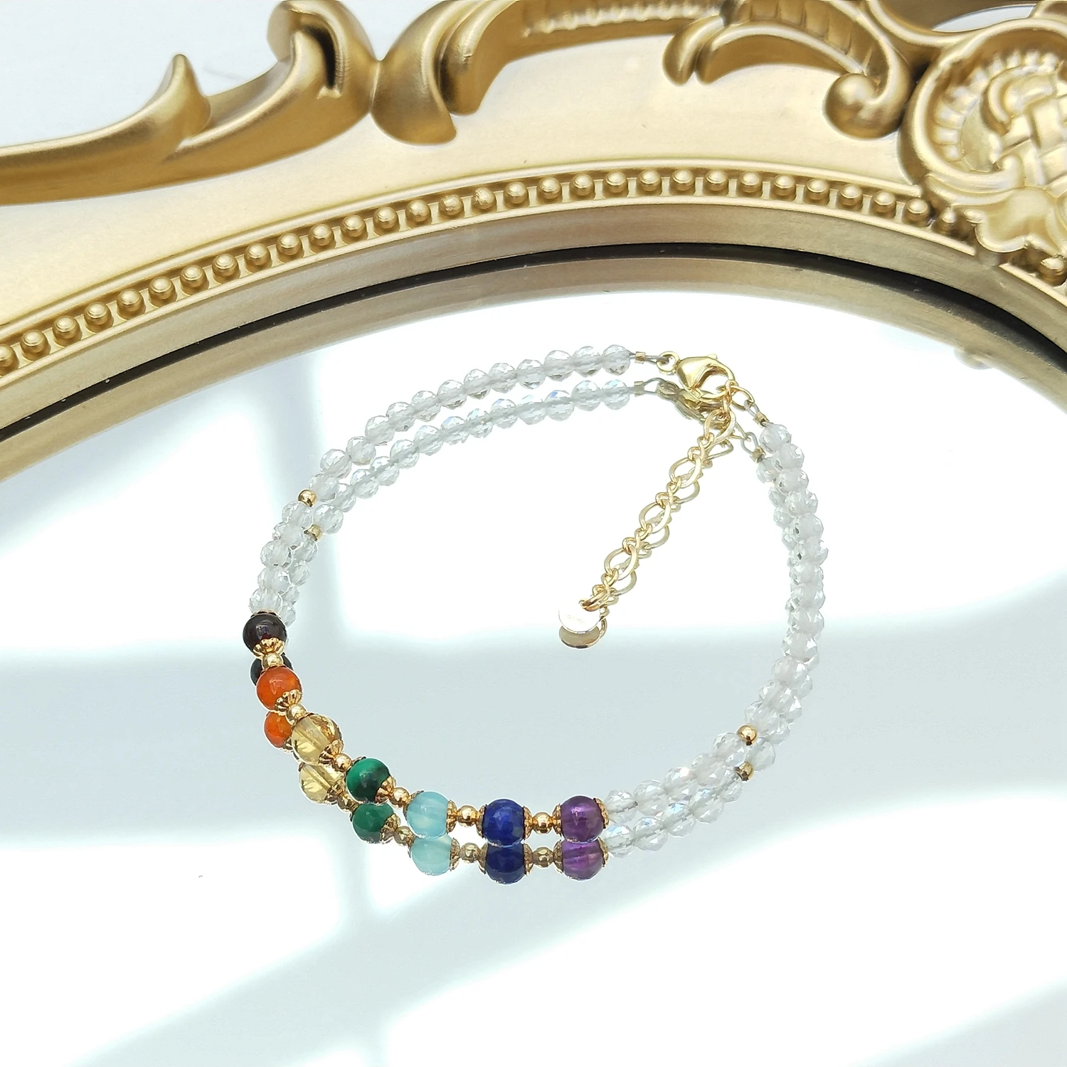 Lii Ji 7 Chakras 14K Gold Filled Bracelet Natural Gemstone 2/3/4/6/8mm Handmade Bracelet Healing Stone Yoga Jewelry For Women
Lii Ji 7 Chakras 14K Gold Filled Bracelet Natural Gemstone 2/3/4/6/8mm Handmade Bracelet Healing Stone Yoga Jewelry For Women