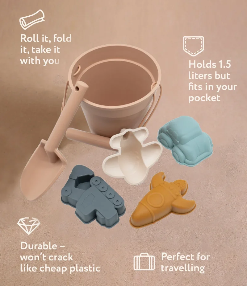Snow Toys Cute Silicone Kids Sand Digger Bucket Set Beach Toy Custom LOGO Outdoor Summer Sea Sifter Watering Can with Mesh Bag
Snow Toys Cute Silicone Kids Sand Digger Bucket Set Beach Toy Custom LOGO Outdoor Summer Sea Sifter Watering Can with Mesh Bag