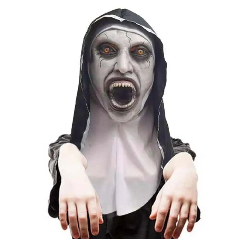 The Nun Horror Masques Cosplay Scary Latex Masques With Headscarf Full Face Helmet Halloween Party Props Bar Party Dress Up Gift
The Nun Horror Masques Cosplay Scary Latex Masques With Headscarf Full Face Helmet Halloween Party Props Bar Party Dress Up Gift