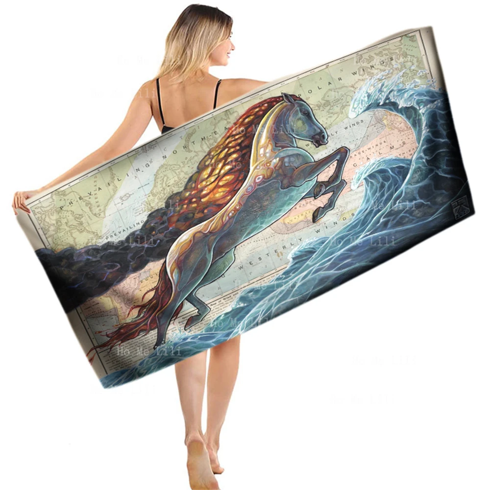 Flaming Stallion Leaping Headlong Into The Crashing Waves On Map Symbolically References The Heroes Journey Quick Dry Towel
Flaming Stallion Leaping Headlong Into The Crashing Waves On Map Symbolically References The Heroes Journey Quick Dry Towel